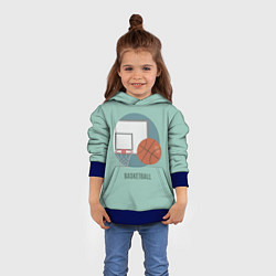 Толстовка-худи детская Basketball Спорт, цвет: 3D-синий — фото 2