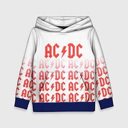 Толстовка-худи детская Acdc Паттерн, цвет: 3D-синий