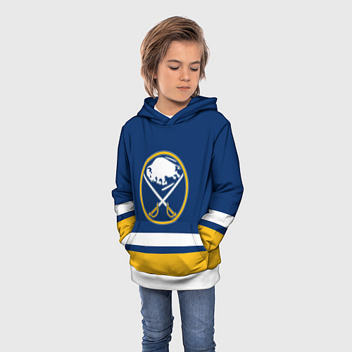 Детская толстовка Buffalo Sabres, Баффало Сейберз / 3D-Белый – фото 3