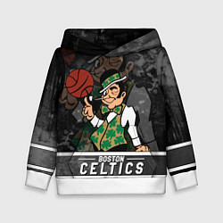 Толстовка-худи детская Boston Celtics , Бостон Селтикс, цвет: 3D-белый