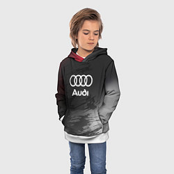 Толстовка-худи детская Audi туман, цвет: 3D-белый — фото 2