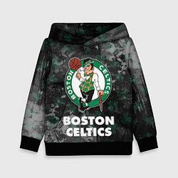 Толстовка-худи детская Бостон Селтикс, Boston Celtics, НБА, цвет: 3D-черный