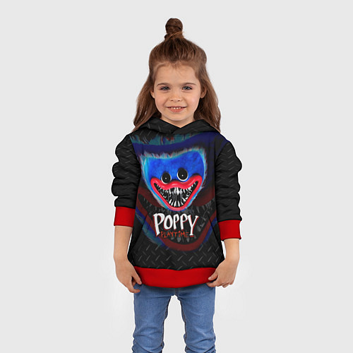 Детская толстовка Хагги Вагги Паппи Плейтайм Poppy Playtime / 3D-Красный – фото 4