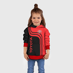 Толстовка-худи детская TOYOTA ТОЙОТА, цвет: 3D-красный — фото 2