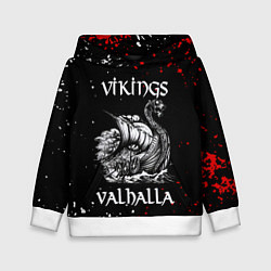 Толстовка-худи детская Викинги: Вальхалла Vikings: Valhalla, цвет: 3D-белый