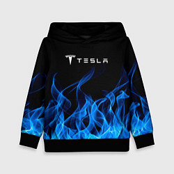 Толстовка-худи детская Tesla Fire, цвет: 3D-черный