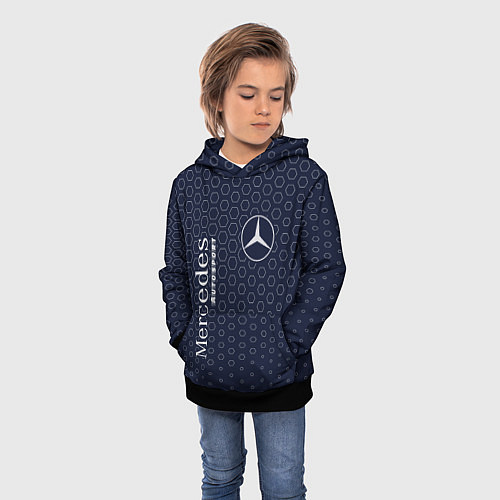Детская толстовка МЕРСЕДЕС Autosport Графика / 3D-Черный – фото 3