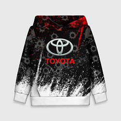 Толстовка-худи детская Toyota следы от пуль, цвет: 3D-белый