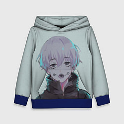 Толстовка-худи детская Toge here, цвет: 3D-синий