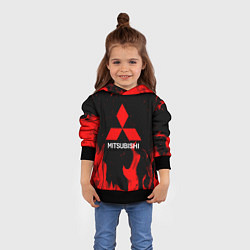 Толстовка-худи детская Mitsubishi Red Fire, цвет: 3D-черный — фото 2