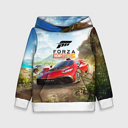 Толстовка-худи детская Forza Horizon 5 AMG, цвет: 3D-белый