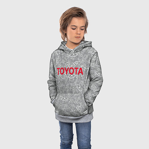 Детская толстовка TOYOTA PATTERN LOGO Z / 3D-Меланж – фото 3