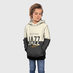 Толстовка-худи детская JAZZ FESTIVAL, цвет: 3D-черный — фото 2