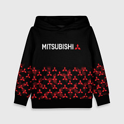 Толстовка-худи детская MITSUBISHI HALF PATTERN, цвет: 3D-черный