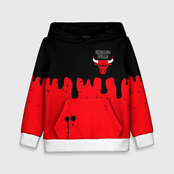 Толстовка-худи детская Chicago Bulls Чикаго Буллз Логотип, цвет: 3D-белый