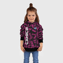 Толстовка-худи детская SUBARU STI PATTERN, цвет: 3D-черный — фото 2