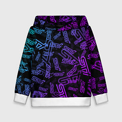 Толстовка-худи детская STI NEON PATTERN, цвет: 3D-белый