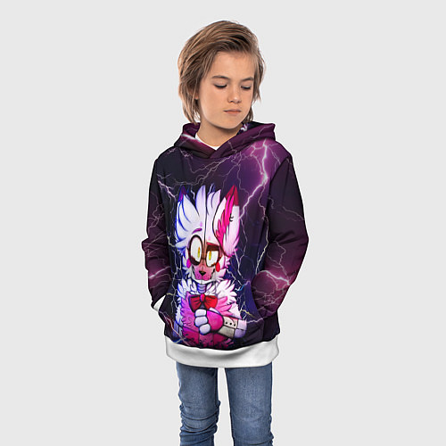 Детская толстовка Foxy Five Nights at Freddys / 3D-Белый – фото 3