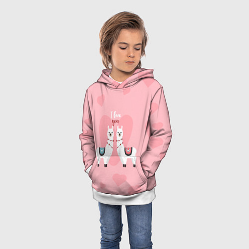 Детская толстовка Lama I Love You / 3D-Белый – фото 3