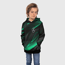 Толстовка-худи детская MERCEDES-BENZ AMG NEON STRIPES PETRONAS, цвет: 3D-черный — фото 2