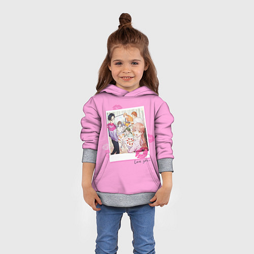Детская толстовка Love is Hard for Otaku / 3D-Меланж – фото 4