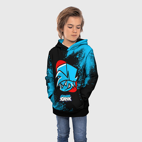 Детская толстовка ФРАЙДЕЙ НАЙТ ФАНКИН - ПАРЕНЬ - Краска / 3D-Черный – фото 3