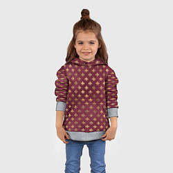 Толстовка-худи детская Классические узоры classic, цвет: 3D-меланж — фото 2