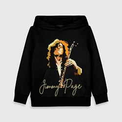 Толстовка-худи детская Led Zeppelin Лед Зеппелин Jimmy Page, цвет: 3D-черный