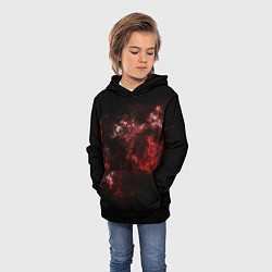 Толстовка-худи детская Красный космос Red space, цвет: 3D-черный — фото 2