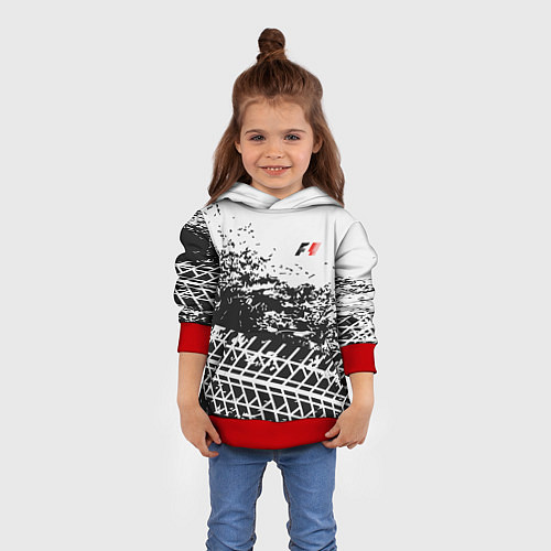 Детская толстовка F1 Формула 1 Mini Logo / 3D-Красный – фото 4