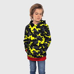 Толстовка-худи детская Black Camo, цвет: 3D-красный — фото 2