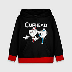 Толстовка-худи детская Cuphead грозные ребята из Криминального чтива, цвет: 3D-красный