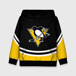 Толстовка-худи детская Pittsburgh Penguins Питтсбург Пингвинз, цвет: 3D-черный