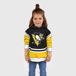 Толстовка-худи детская Pittsburgh Penguins Питтсбург Пингвинз, цвет: 3D-белый — фото 2