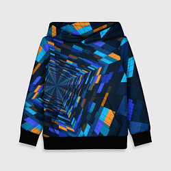 Толстовка-худи детская Geometric pattern Fashion Vanguard, цвет: 3D-черный