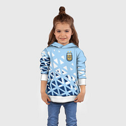Толстовка-худи детская Сборная Аргентины футбол, цвет: 3D-белый — фото 2