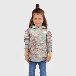 Толстовка-худи детская КАРТА МАЛЕНЬКОГО МИРА, цвет: 3D-меланж — фото 2