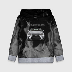 Толстовка-худи детская Lexus лексус огонь, цвет: 3D-меланж