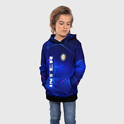 Толстовка-худи детская Inter abstraction, цвет: 3D-черный — фото 2