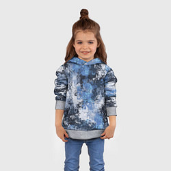 Толстовка-худи детская Спортивный камуфляж Пикси - Черника, цвет: 3D-меланж — фото 2