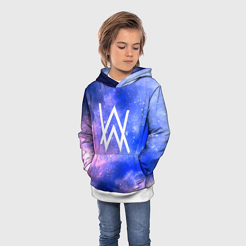 Детская толстовка Alan Walker космос / 3D-Белый – фото 3