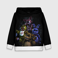 Толстовка-худи детская Five Nights at Freddys - FNAF персонажи игры, цвет: 3D-белый
