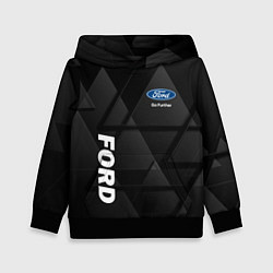 Толстовка-худи детская Ford Форд Треугольники, цвет: 3D-черный
