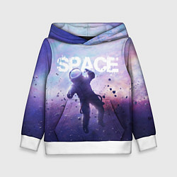 Толстовка-худи детская Space walk, цвет: 3D-белый