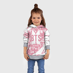 Толстовка-худи детская Bts паттерн, цвет: 3D-меланж — фото 2
