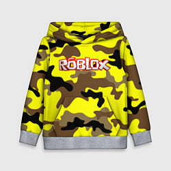 Толстовка-худи детская Roblox Камуфляж Жёлто-Коричневый, цвет: 3D-меланж
