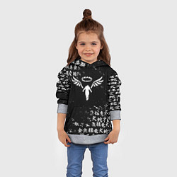 Толстовка-худи детская WALHALLA TEAM BLACK WHITE ЛОГО ТОКИЙСКИЕ МСТИТЕЛИ, цвет: 3D-меланж — фото 2