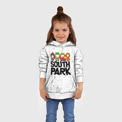 Толстовка-худи детская Южный парк мультфильм - персонажи South Park, цвет: 3D-белый — фото 2