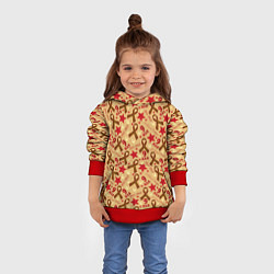 Толстовка-худи детская 9 мая праздник победы, цвет: 3D-красный — фото 2