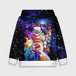 Толстовка-худи детская Super Mario Odyssey Space Video game, цвет: 3D-белый